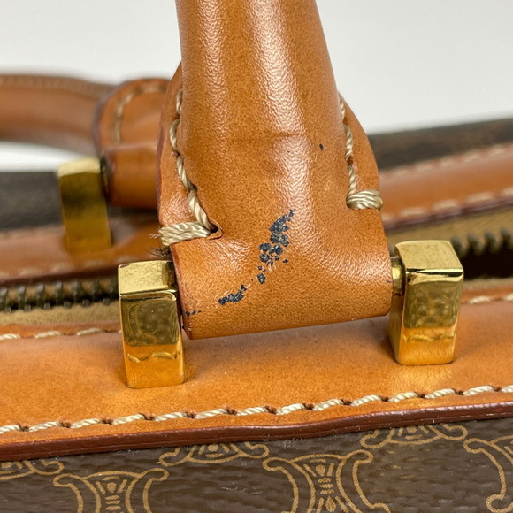 Celine Macadam Pattern Mini All Over Handbag Brown - Picture 3 of 6